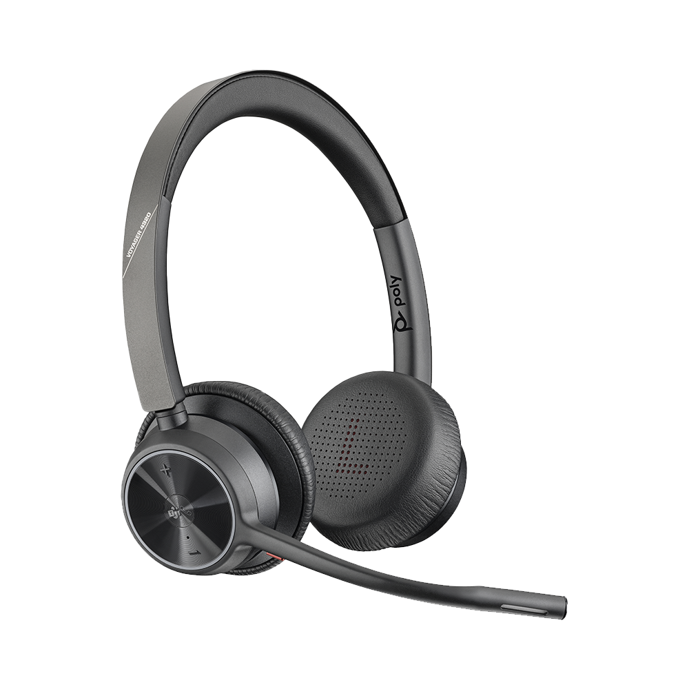 POLY Voyager 4320 Microsoft Teams Certified Headset +BT700 dongle +Charging Stand