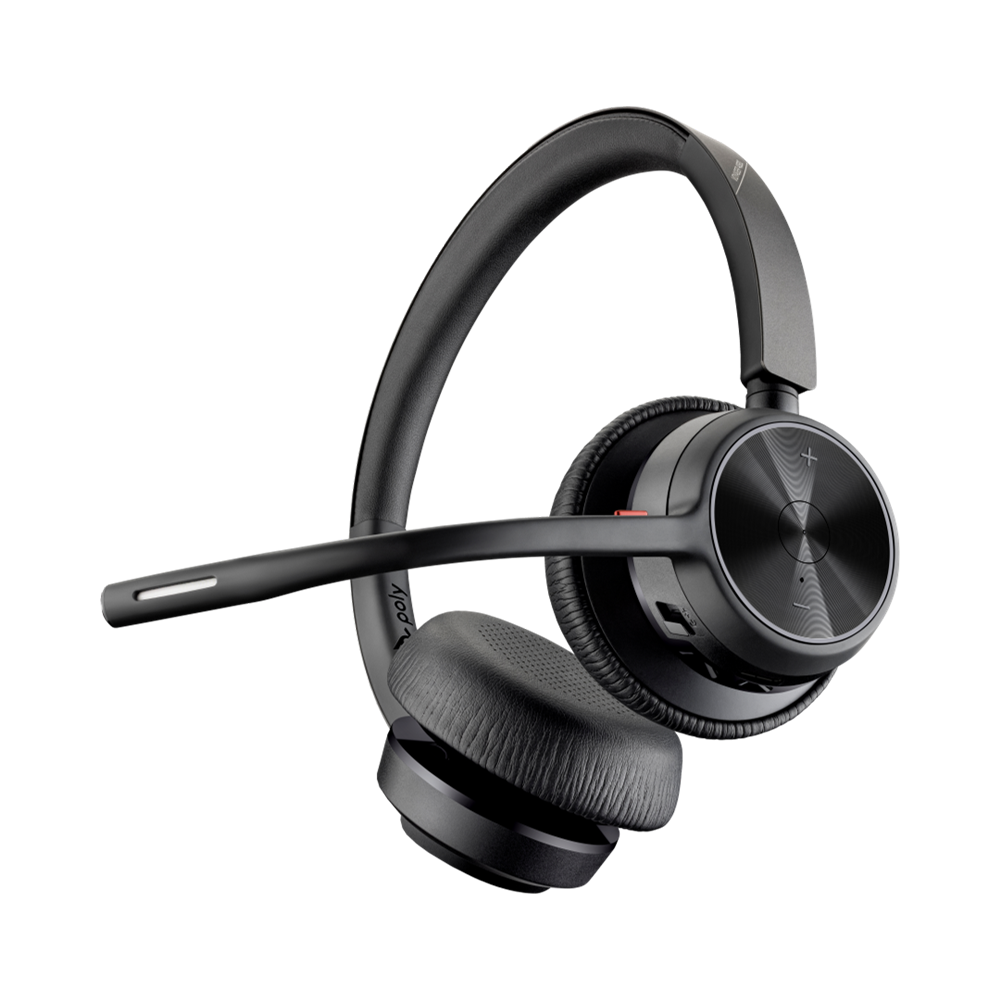 POLY Voyager 4320 UC Stereo USB-A Headset +BT700 USB-A Adapter +Charging Stand