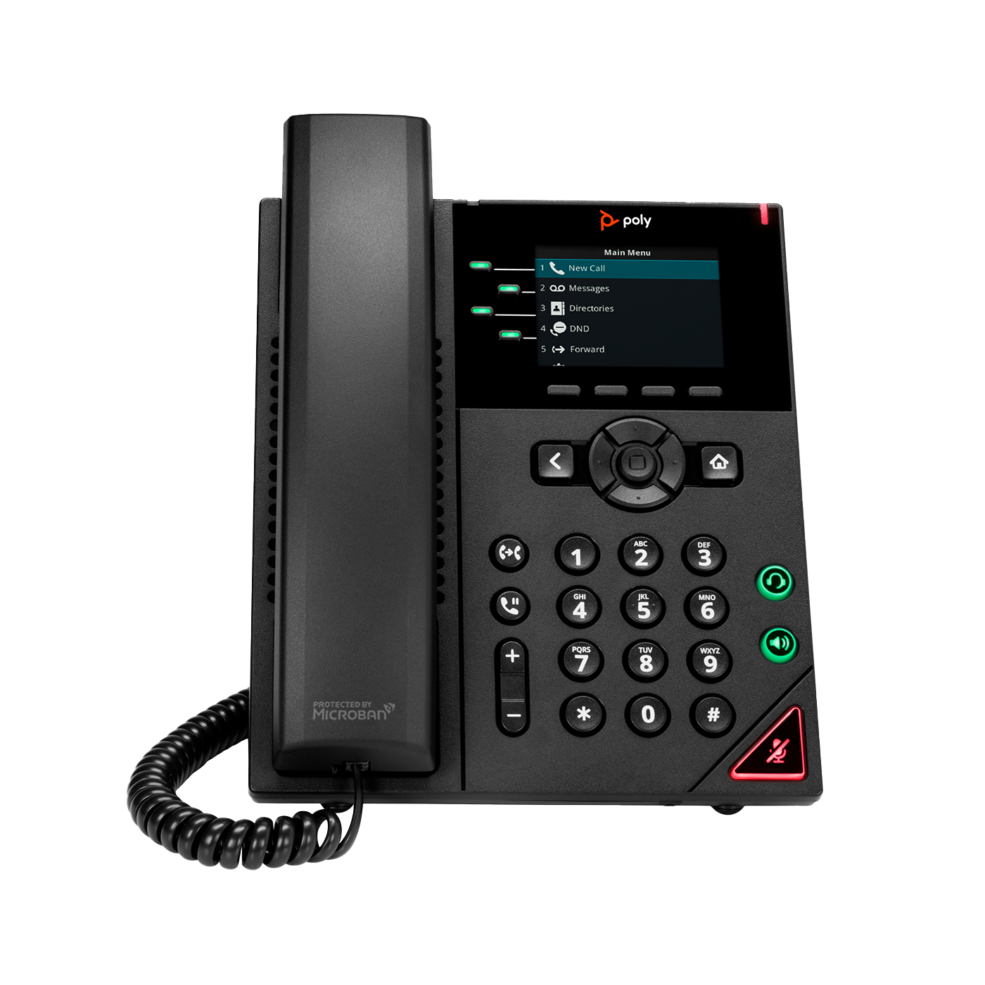 Poly VVX 250 4-Line IP Phone and PoE-enabled
