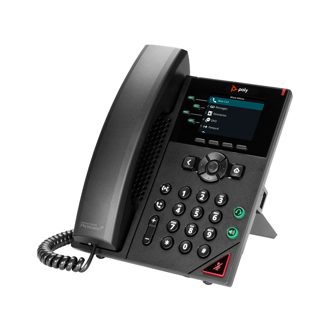 Poly VVX 250 4-Line IP Phone and PoE-enabled
