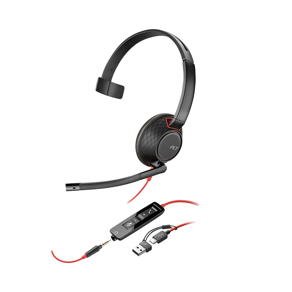 Poly Blackwire C5210 USB-C + USB-A Headset