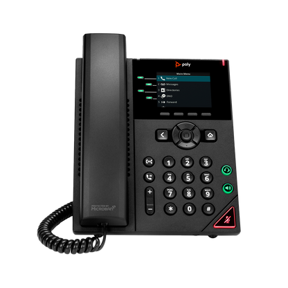 Poly VVX 250 4-Line IP Phone and PoE-enabled