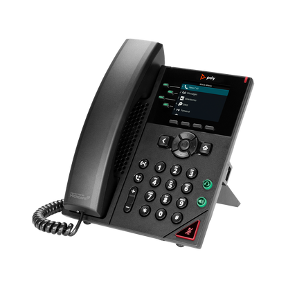Poly VVX 250 4-Line IP Phone and PoE-enabled