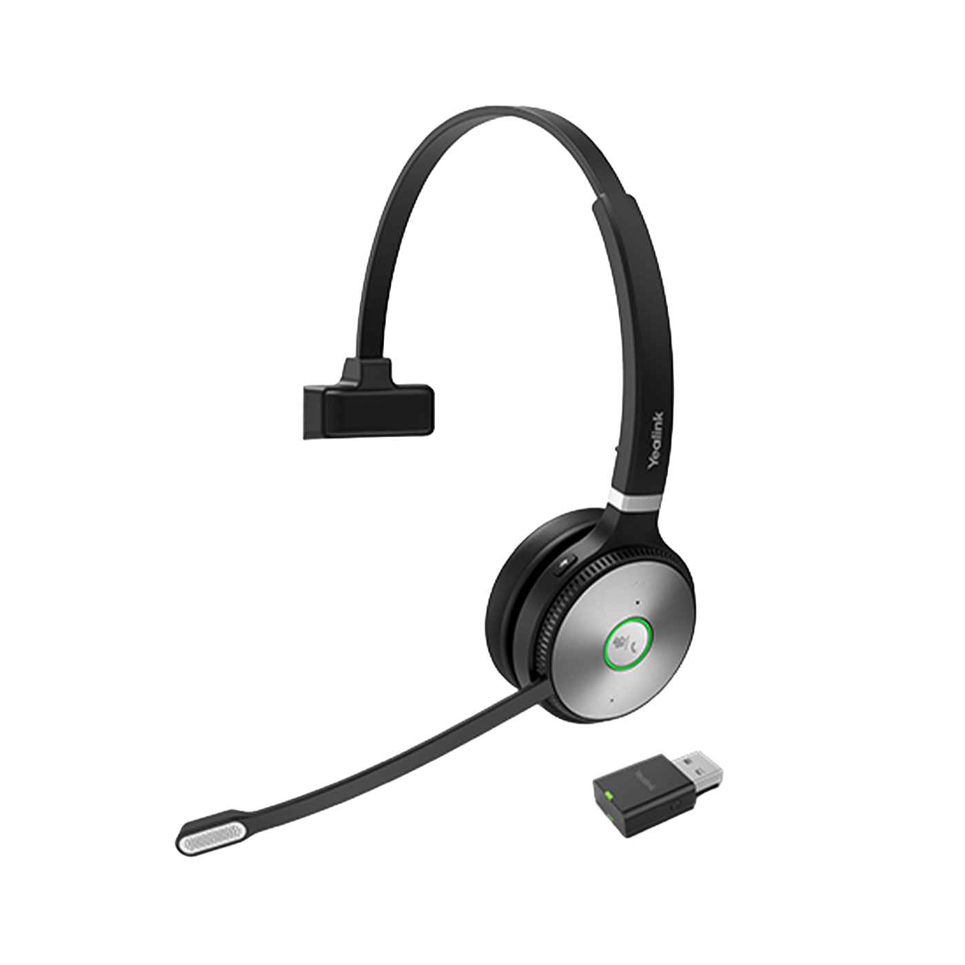 Yealink WH62 Portable Headset Wireless Head-band Calls/Music Black, Grey